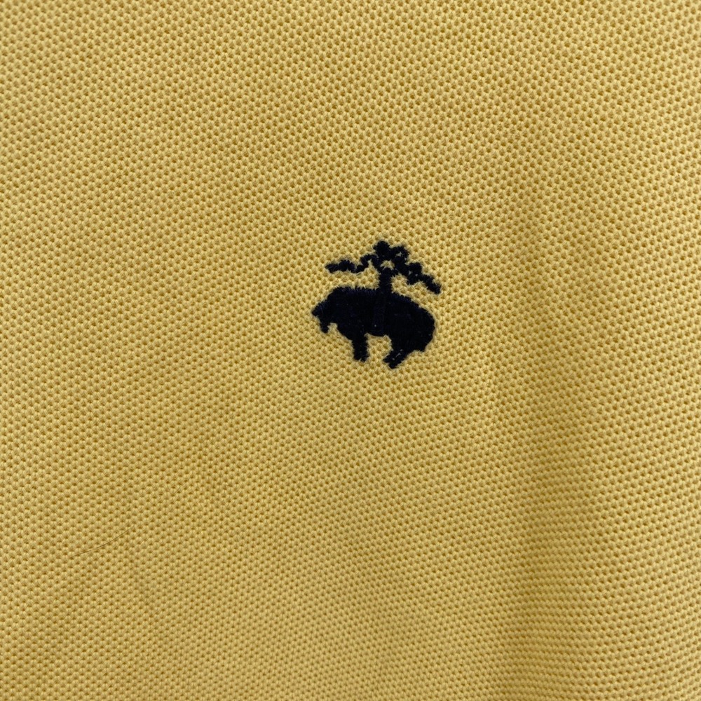 Brooks Brothers Mens XXL Yellow Performance Polo Long Sleeve Original Fit Cotton - Picture 3 of 7